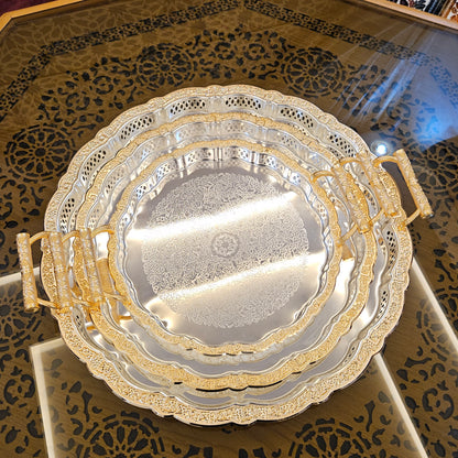 3 Plateaux de Service Élégants Dorés – Awani De Luxe